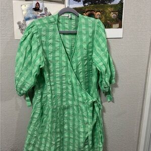 Green Wrap Dress